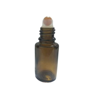 Sanding Surface 10ml Amber Roller Bottles With Logo Printing Frosted Matte Finish For Premium Branding