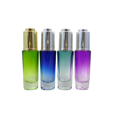 custom15ml glass dropper bottle high-grade  set empty colorful glass thick bottom dropper