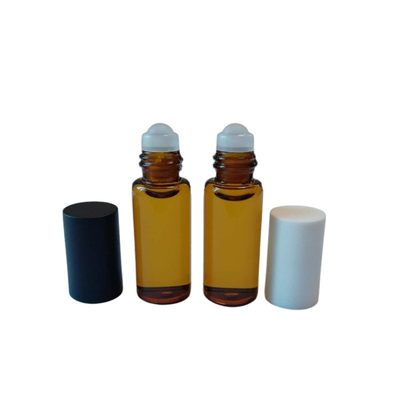 ‌Customize Size Amber Essential Oil Roll On 5ml/10ml/15ml Glass Bottles With Adjustable Volume Dropper
