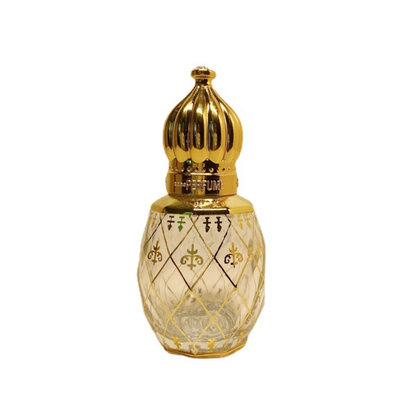 8 ml de rouleau de verre sculpté électroplaté sur bouteilles pour huiles essentielles de parfum d'emballage